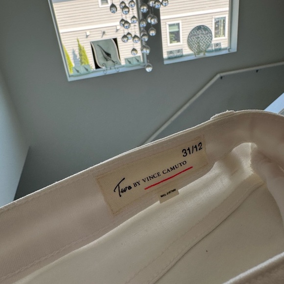 Vince Camuto Women's Straight Leg Jeans in Cream - Picture 2 of 9